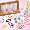 18Pcs 9 Colors Alloy Spring Gate Rings FIND-SC0022-16-4