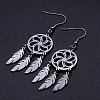 Tarnish Resistant 201 Stainless Steel Chandelier Earrings STAS-S105-JN357-1-2