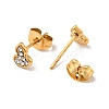 Rhinestone Gourd Stud Earrings with 316 Surgical Stainless Steel Pins EJEW-A081-04G-3