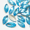 Pointed Back Glass Rhinestone Cabochons RGLA-T083-9x18mm-12-1