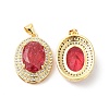 Real 16K Gold Plated Brass Micro Pave Cubic Zirconia Pendants ZIRC-L103-061G-02-1