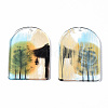 Transparent Printed Acrylic Pendants KY-S163-294-3