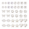 Biyun 500Pcs 10 Style ABS Plastic Imitation Pearl Beads KY-BY0001-02-3