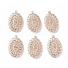 Rack Plating Light Gold Iron Pendants IFIN-L039-09KCG-1