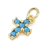 Brass Micro Pave Cubic Zirconia Pendants KK-A293-20G-06-2