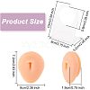 Soft Silicone Belly Button Flexible Model Body Part Displays with Acrylic Stands ODIS-WH0002-21-2