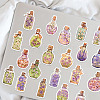 50Pcs Cute Flower Glass Bottle  Cartoon Paper Stickers PW-WGBC688-01-4