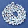 Electroplate Glass Bead Strands EGLA-E010-8x12mm-AB01-2