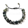 12.5mm Round Natural Tree Agate Braided Bead Bracelets for Women Men BJEW-C060-01T-1