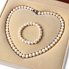 Natural Freshwater Pearl Beaded Necklace & Bracelets Sets for Women WGE4EAE-02-1