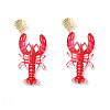 Acrylic & Alloy Stud Dangle Earrings for Women WG8B1A0-01-1