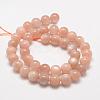 Natural Sunstone Round Beads Strands G-O017-6mm-11-2