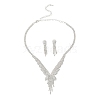 Butterfly Brass Rhinestone Earrings & Pendant Necklaces Set for Women SJEW-M102-06S-2
