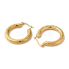 Ion Plating(IP) 304 Stainless Steel Hoop Earrings for Women EJEW-Z066-04G-2