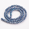 Electroplate Glass Beads Strands EGLA-A044-P8mm-B16-2