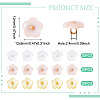 60Pcs 3 Colors 1-Hole Resin Buttons RESI-TA0004-42-4
