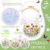 DIY Flower Pattern Embroidery Beginner Kits DIY-TAC0020-38-4