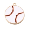 Baseball Alloy Enamel Pendants AL-CBA2166-01G-07-1