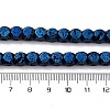 Electroplated Natural Lava Rock Beads Strands G-A256-C01-01F-4