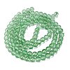 Frosted Transparent Glass Bead Strands GLAA-P065-8mm-04-5