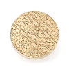 Texture Theme Roung Brass Stamp Head AJEW-M036-06D-G-2