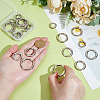 24Pcs 6 Styles Zinc Alloy Spring Gate Rings FIND-ME0002-10-3