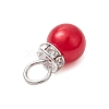 Imitation Pearl Acrylic Charms PALLOY-JF03324-01-5