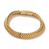 Vacuum Plating 201 Stainless Steel Wheat Chain Bracelets for Women Men BJEW-H612-06A-G-1
