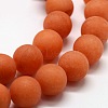 Frosted Natural Malaysia Jade Round Beads Strands G-E310-10mm-04-1