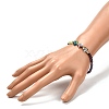 Star & Faceted Glass Beads Stretch Bracelet for Teen Girl Women BJEW-JB06932-3