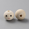 Schima Wood European Beads WOOD-WH0132-03B-2