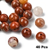 40Pcs Natural Red Jasper Beads G-YW0002-18B-1