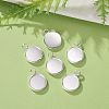 304 Stainless Steel Pendant Cabochon Settings STAS-F191-14S-B-4