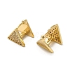 Golden Brass Micro Pave Cubic Zirconia Hoop Earrings EJEW-C073-04B-G-2