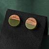 Opaque Resin & Walnut Wood Stud Earrings X-EJEW-N017-008-B08-2