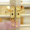 GOMAKERER 8 Sets 6 Styles Miniature Alloy Door Lock & Key AJEW-GO0001-73-5