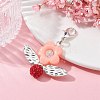 Acrylic Flower Pendant Decoration HJEW-JM01312-04-3