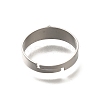 316 Surgical Stainless Steel Adjustable Ring Components STAS-F311-19P-3