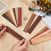 15Pcs 15 Colors Wood Blank Bookmarks for DIY Engraved Craft WOOD-ME0001-05-3
