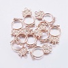 Alloy Open Back Bezel Pendants PALLOY-P163-09RG-1