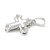 Brass Pave Natural White Shell Pendants KK-S522-01E-P-2