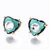 Brass Stud Earrings GLAA-S193-038A-LG-1