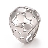 Non-Tarnish 304 Stainless Steel Hollow Chunky Ring for Women RJEW-B040-18B-P-1