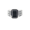 304 Stainless Steel & Obsidian Finger Rings for Men FS-WG9DF95-04-3