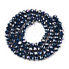Electroplate Glass Beads Strands EGLA-A04-P6mm-B16-3