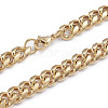 Unisex 304 Stainless Steel Curb Chain Bracelet & Necklace Jewelry Sets SJEW-L198-002G-4