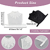 AHADERMAKER 2Pcs 2 Colors Detachable Cotton Lady Lace Shirt Collars AJEW-GA0006-12-2