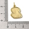 Brass Micro Pave Cubic Zirconia Pendants KK-K354-02G-Z-3