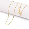 Brass Box Chain Necklaces for Women NJEW-G084-09G-1