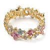 Coloful Alloy Enamel Links Stretch Bangles BJEW-B100-08-2